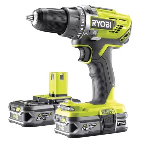 AKU. WIERTARKO-WKRĘTARKA R18DD3-225S 18V 2*2.5AH ONE+ RYOBI AKU. WIERTARKO-WKRĘTARKA R18DD3-225S 18V 2*2.5AH ONE+ RYOBI