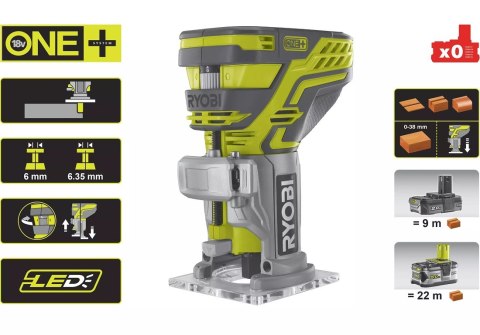 AKUMULATOROWA FREZARKA GÓRNOWRZECIONOWA R18TR-0 18V 0*AH ONE RYOBI AKUMULATOROWA FREZARKA GÓRNOWRZECIONOWA R18TR-0 18V 0*AH ONE RYOBI