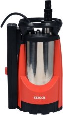 POMPA ZATAPIALNA INOX 750W YATO – Wydajność 11000 l/h, Wys. Podnoszenia 8,5 m, Obudowa Stal Nierdzewna