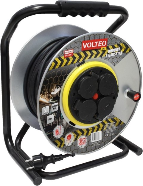 PRZEDŁUŻACZ HEAVY DUTY METALOWY BĘBEN 30M H05RR 3*1,5 IP44 VOLTEO PRZEDŁUŻACZ HEAVY DUTY METALOWY BĘBEN 30M H05RR 3*1,5 IP44 VOLTEO