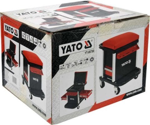 YATO | TABORET WARSZTATOWY Z 3 SZUFLADAMI | WYGODNY, POJEMNY, SOLIDNY YATO | TABORET WARSZTATOWY Z 3 SZUFLADAMI | WYGODNY, POJEMNY, SOLIDNY
