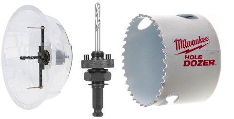ZESTAW: OTWORNICA 68MM+TRZPIEŃ+OTWORNICA NASTAWNA MILWAUKEE