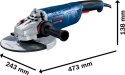 SZLIFIERKA KĄTOWA 230MM GWS 24-230 P 2400W BOSCH