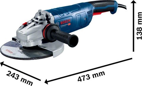 SZLIFIERKA KĄTOWA 230MM GWS 24-230 P 2400W BOSCH