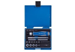 ZESTAW NARZĘDZI 1/4' 39 ELEMENTÓW, WKRĘTAK, NASADKI, BITY KING TONY