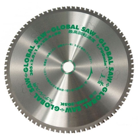 PIŁA TARCZOWA DO STALI N. GLOBAL SAW 305*2.0/1.6 80Z CERMET GLOB