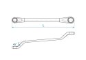 KLUCZ OCZKOWY ODGIĘTY 45* 8*9MM KING TONY
