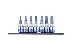 KPL. NASADEK 1/4'' TORX Z OTWOREM,7 SZT T10-740 NA SZYNIE KING TONY