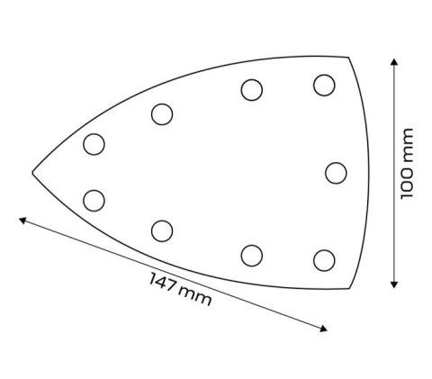 PAPIER ŚCIERNY ŻELAZKO P80 100*147MM, 9 OTW. 5 SZT. NEO