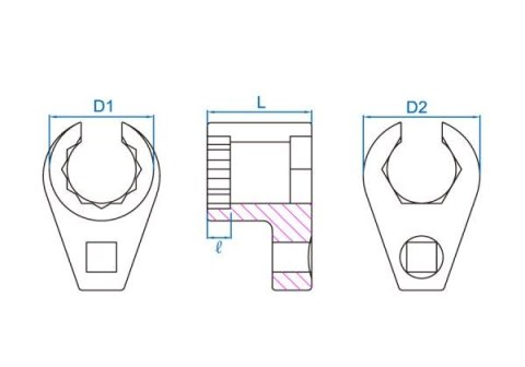 NASADKA DO SONDY LAMBDA 3/8', 22MM (7/8') KING TONY