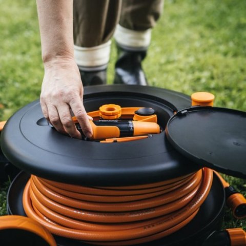 FISKARS BĘBEN Z WĘŻEM L 1/2" 30M | NAWADNIANIE, PODLEWANIE