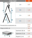DRABINA ALUMINIOWA DWUSTRONNA DOPPLO 2*8 SZCZEBLI KRAUSE