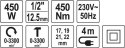 ELEKTRYCZNY KLUCZ UDAROWY 1/2'' 450NM YATO