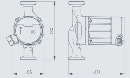 POMPA OBIEGOWA ELEKTRONICZNA DO C.O. 25/40 6/4'' INVENA
