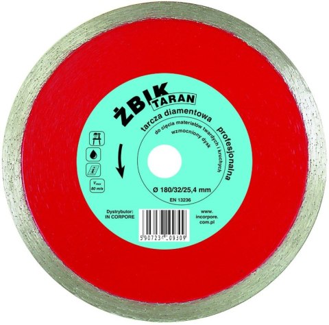 TARCZA DIAMENTOWA GŁADKA ŻBIK TARAN 250MM IN CORPORE TARCZA DIAMENTOWA GŁADKA ŻBIK TARAN 250MM IN CORPORE