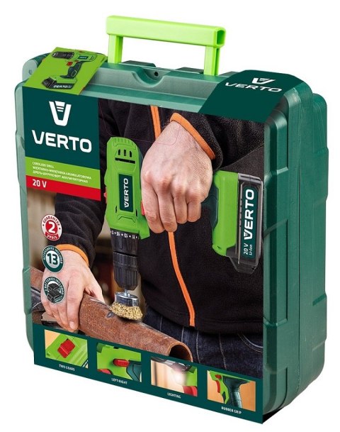 WIERTARKO - WKRĘTARKA 2*20V LI-ION 1.5 AH WALIZKA VERTO WIERTARKO - WKRĘTARKA 2*20V LI-ION 1.5 AH WALIZKA VERTO