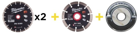 ZESTAW TARCZ DIAMENTOWYCH 230+125+NAKRĘTKA FIXTEC M14 MILWAUKEE ZESTAW TARCZ DIAMENTOWYCH 230+125+NAKRĘTKA FIXTEC M14 MILWAUKEE