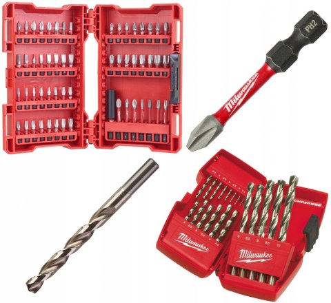 ZESTAW WIERTEŁ HSS-G THUNDERWEB 19SZ+ZESTAW BITÓW SHOCKWAVE MILWAUKEE ZESTAW WIERTEŁ HSS-G THUNDERWEB 19SZ+ZESTAW BITÓW SHOCKWAVE MILWAUKEE