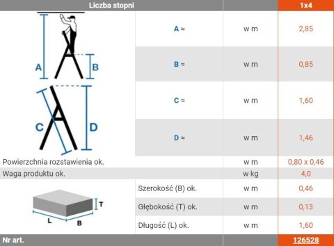 DRABINA ALUMINIOWA WOLNOSTOJĄCA SECURY MULTIGRIP 4 SZCZEBLE KRAUSE DRABINA ALUMINIOWA WOLNOSTOJĄCA SECURY MULTIGRIP 4 SZCZEBLE KRAUSE
