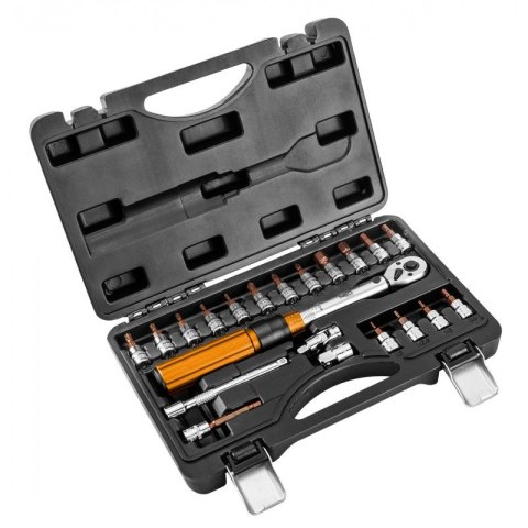 KLUCZ DYNAMOMETRYCZNY DWUKIERUNK.1/4'' 5-25NM, ZESTAW 21SZT. NEO KLUCZ DYNAMOMETRYCZNY DWUKIERUNK.1/4'' 5-25NM, ZESTAW 21SZT. NEO