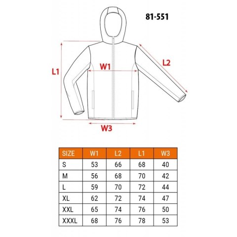 KURTKA SOFTSHELL Z KAPTUREM ODPINANYM, ROZMIAR M NEO KURTKA SOFTSHELL Z KAPTUREM ODPINANYM, ROZMIAR M NEO