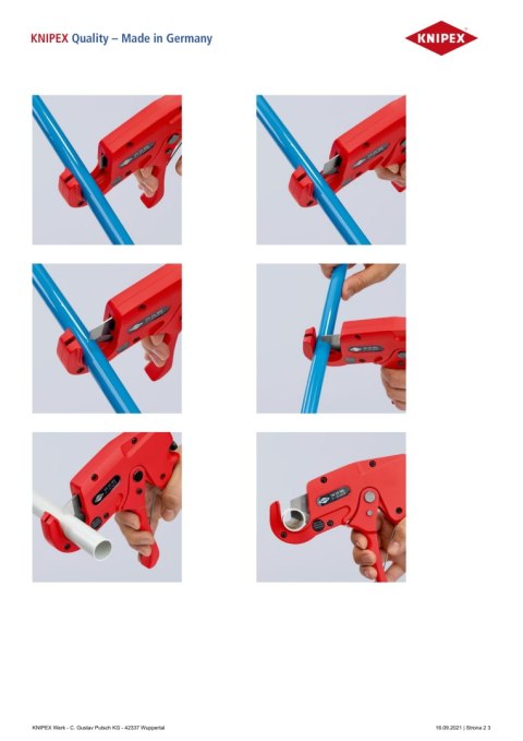 OBCINAK DO RUR Z TWORZYWA I INSTALACJIELEKTR.185MM KNIPEX OBCINAK DO RUR Z TWORZYWA I INSTALACJIELEKTR.185MM KNIPEX