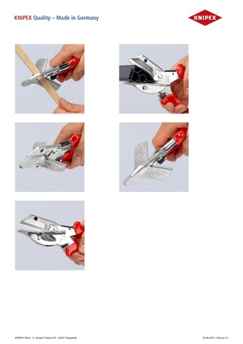 OBCINAK UCIOSOWY DO PROFILI Z TWORZYWA SZTUCZNEGO 215MM KNIPEX OBCINAK UCIOSOWY DO PROFILI Z TWORZYWA SZTUCZNEGO 215MM KNIPEX