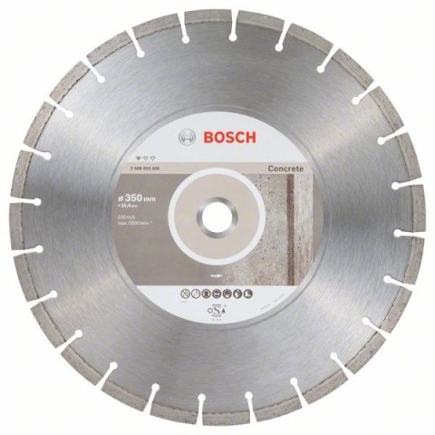 TARCZA DIAMENTOWA PROFESSIONAL CONCRETE DIA-TS 350*25,4 BOSCH TARCZA DIAMENTOWA PROFESSIONAL CONCRETE DIA-TS 350*25,4 BOSCH