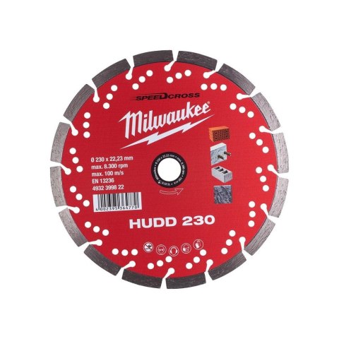 TARCZA DIAMENTOWA SPEEDCROSS HUDD 230MM MILWAUKEE TARCZA DIAMENTOWA SPEEDCROSS HUDD 230MM MILWAUKEE