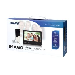 WIDEODOMOFON BEZSŁUCHAWKOWY LCD 7' CZARNY IMAGO ORNO