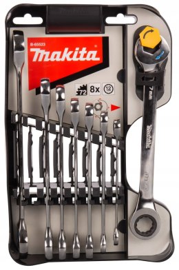 ZESTAW KLUCZY OCZKOWYCH Z GRZECHOTKĄ 8SZT. MAKITA