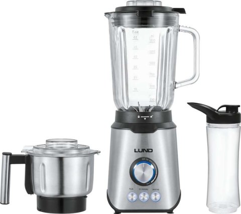 LUND | BLENDER KIELICHOWY 3W1 1,5L 1200W | MIELENIE, KRUSZENIE, SMOOTHIE | WYDAJNY, SOLIDNY, FUNKCJONALNY LUND | BLENDER KIELICHOWY 3W1 1,5L 1200W | MIELENIE, KRUSZENIE, SMOOTHIE | WYDAJNY, SOLIDNY, FUNKCJONALNY