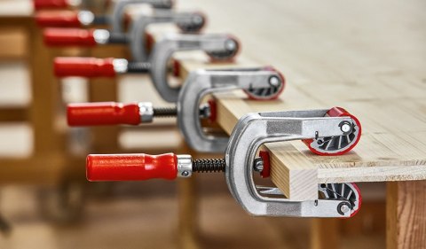 ŚCISK STOLARSKI KRAWĘDZIOWY DOCZOŁOWY 'KANTENFIX'110MM BESSEY ŚCISK STOLARSKI KRAWĘDZIOWY DOCZOŁOWY 'KANTENFIX'110MM BESSEY