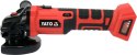 SZLIFIERKA KĄTOWA BEZSZCZOTKOWA 125MM 18V,REGULACJA OBROTÓW YATO