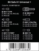 ZESTAW BITÓW BIT-SAFE + WKRĘTAK 1/4'', 61 CZĘŚCI WERA