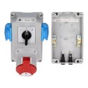 ZESTAW INSTALACYJNY Z GNIAZDEM IP44 32A 3P+N+PE 2*2P+PE ELEKTRO-PLAST