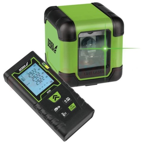 ZESTAW LASER KRZYŻOWY GREEN + DALMIERZ 40M DEDRA ZESTAW LASER KRZYŻOWY GREEN + DALMIERZ 40M DEDRA