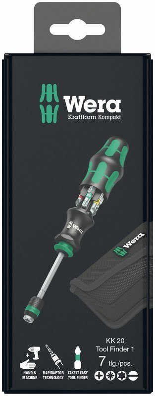 ZESTAW WKRĘTAKÓW KRAFTFORM KOMPAKT TOOL FINDER+ETUI, 7CZ WERA ZESTAW WKRĘTAKÓW KRAFTFORM KOMPAKT TOOL FINDER+ETUI, 7CZ WERA