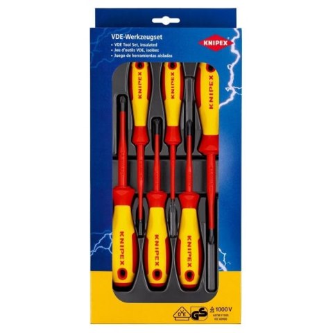 ZESTAW WKRĘTAKÓW VDE, 6CZ. KNIPEX ZESTAW WKRĘTAKÓW VDE, 6CZ. KNIPEX