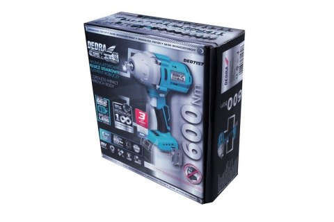 KLUCZ UDAROWY AKUMULATOROWY 1/2'' 18V 650NM 0*AH SAS+ DEDRA KLUCZ UDAROWY AKUMULATOROWY 1/2'' 18V 650NM 0*AH SAS+ DEDRA