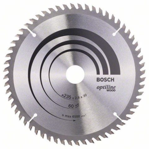 PIŁA TARCZOWA H OPTILINE WOOD 235*30/60Z BOSCH PIŁA TARCZOWA H OPTILINE WOOD 235*30/60Z BOSCH