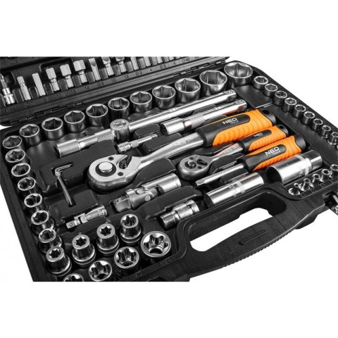 ZESTAW KLUCZY NASADOWYCH 1/2'',1/4'' 108 CZĘŚCI NEO ZESTAW KLUCZY NASADOWYCH 1/2'',1/4'' 108 CZĘŚCI NEO