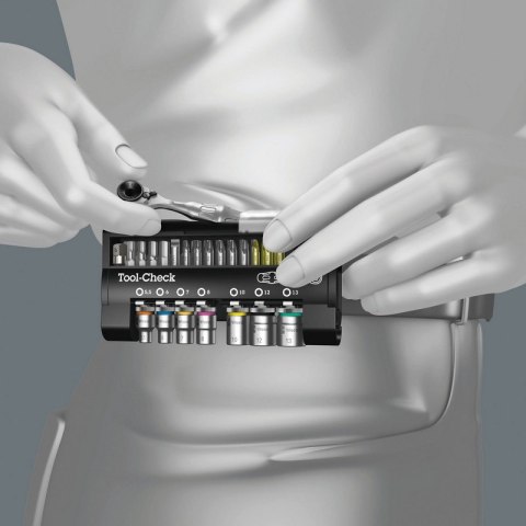 ZESTAW TOOL-CHECK, GRZECHOTKA+GROTY+KLUCZE 38CZ. WERA ZESTAW TOOL-CHECK, GRZECHOTKA+GROTY+KLUCZE 38CZ. WERA