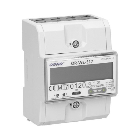 3-FAZOWY LICZNIK ENERGII ELEKTRYCZNEJ 80A RS485 MID ORNO 3-FAZOWY LICZNIK ENERGII ELEKTRYCZNEJ 80A RS485 MID ORNO