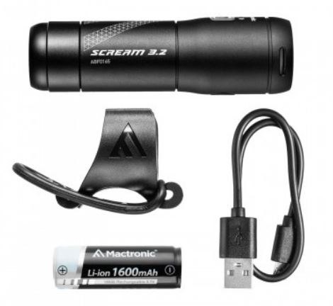 LAMPA ROWEROWA PRZEDNIA SCREAM 3.2 600LM ŁADOWALNA MACTRONIC LAMPA ROWEROWA PRZEDNIA SCREAM 3.2 600LM ŁADOWALNA MACTRONIC