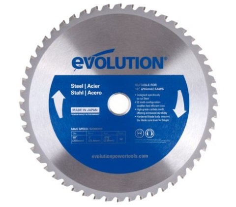 PIŁA WIDIOWA EVOLUTION TCT DO STALI 255MM T-52 EVOLUTION PIŁA WIDIOWA EVOLUTION TCT DO STALI 255MM T-52 EVOLUTION