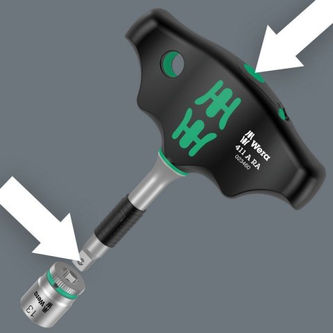 WKRĘTAK Z RĘKOJEŚCIĄ POPRZECZNĄ T, SERIA 400,1/4''*45MM WERA WKRĘTAK Z RĘKOJEŚCIĄ POPRZECZNĄ T, SERIA 400,1/4''*45MM WERA