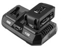 ZESTAW ENERGY+ 2X AKUMULATOR 4AH Z ŁADOWARKĄ PODWÓJNĄ 58GE134 GRAPHITE – MOCNE I WYDAJNE