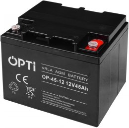 VOLT POLSKA | AKUMULATOR AGM OPTI 12V 45AH | ZASILANIE AWARYJNE, INSTALACJE FOTOWOLTAICZNE