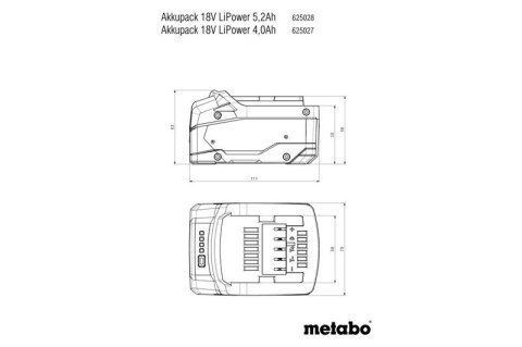 AKUMULATOR METABO LI-POWER 18V 4.0Ah | WYDAJNY | TECHNOLOGIA AIR COOLED AKUMULATOR METABO LI-POWER 18V 4.0Ah | WYDAJNY | TECHNOLOGIA AIR COOLED